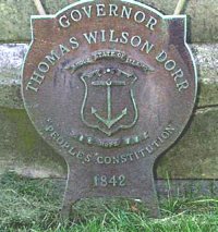 Plaque at Dorr's Gravesite